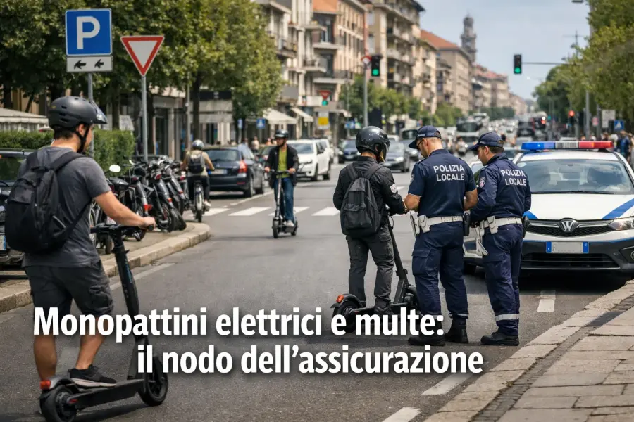 Monopattini elettrici, multe da 400 euro sulla carta: perché oggi il Codice non riesce ancora a colpire davvero